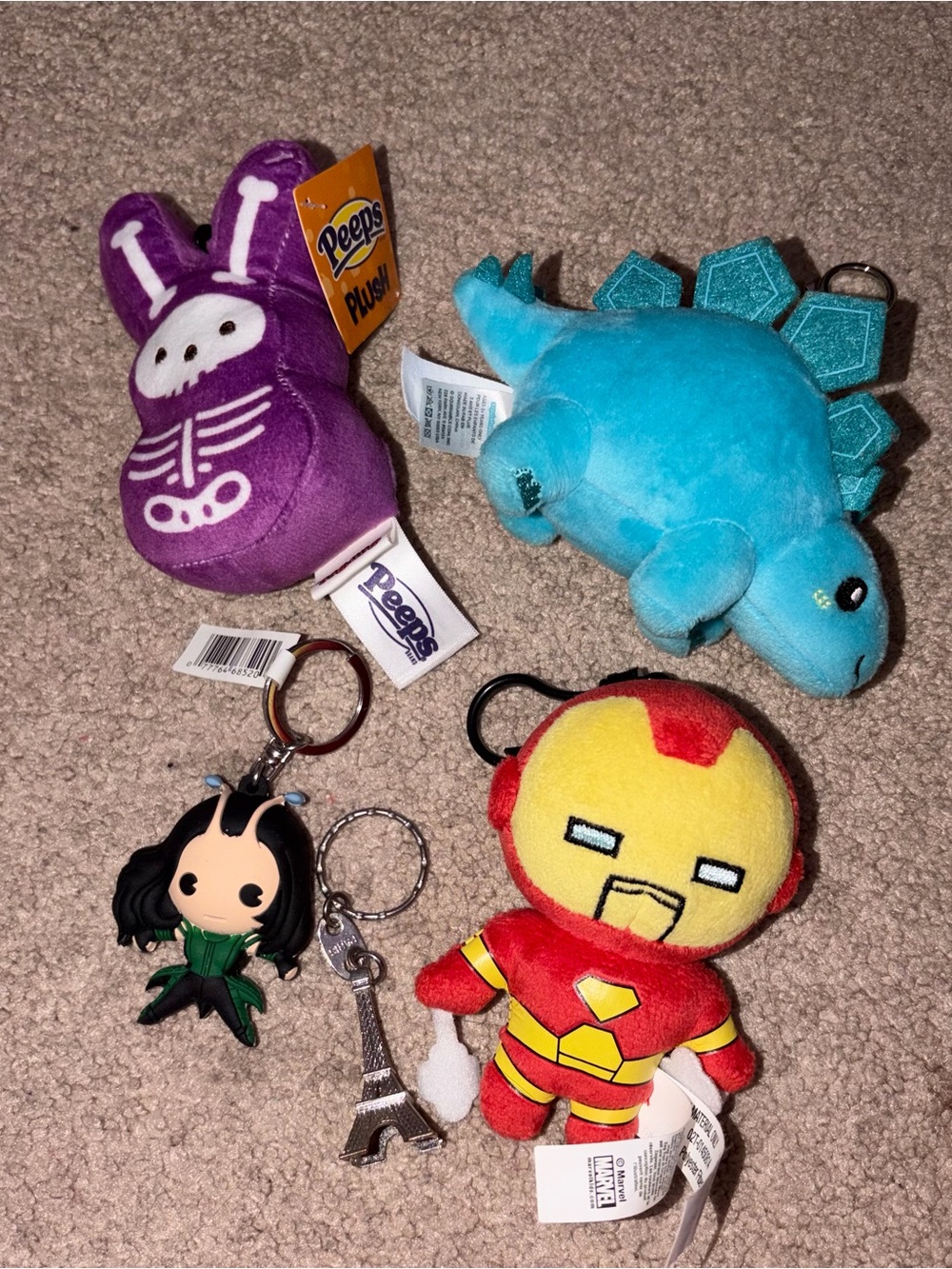 Bag Charm Lot - Marvel, Squishables, Peeps and More